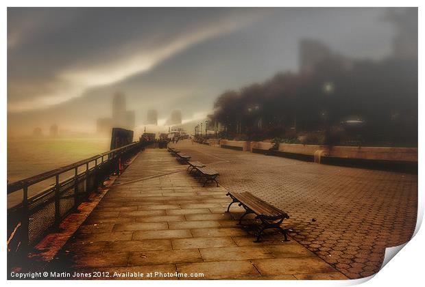 Manhattan Mist Print by K7 Photography