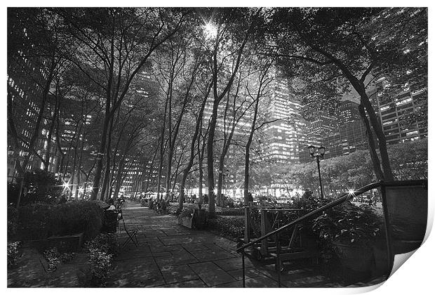 Bryant Park, New York City Print by K7 Photography