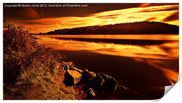 Sundown at Langsett Print by K7 Photography