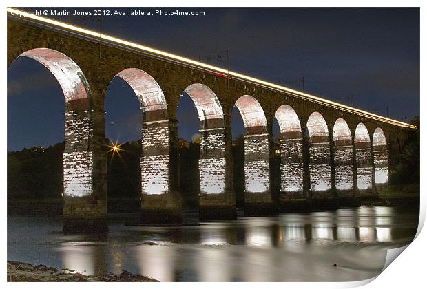 Royal Border Bridge Illuminations Print by K7 Photography