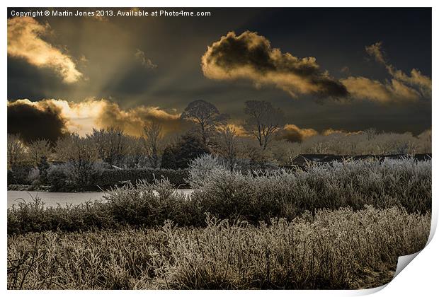 Winter comes to Throapham Print by K7 Photography