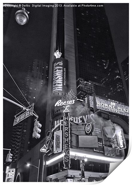 West 48th Street, NYC Print by K7 Photography
