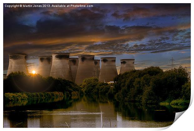 Ferrybridge Power Station Sunset Print by K7 Photography