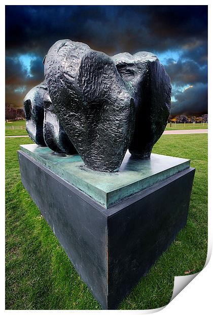 Henry Moores Reclining Figure Print by K7 Photography