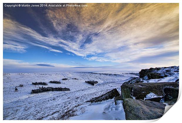  Winter comes to Higger Tor Print by K7 Photography