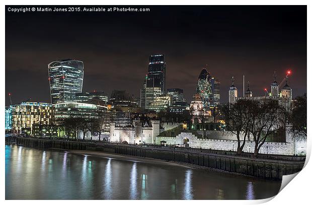 Tower of London City Skyline Print by K7 Photography