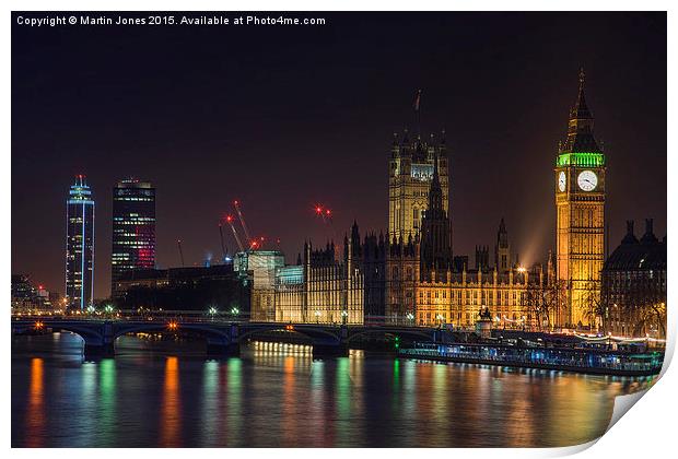 The Palace of Westminster Print by K7 Photography