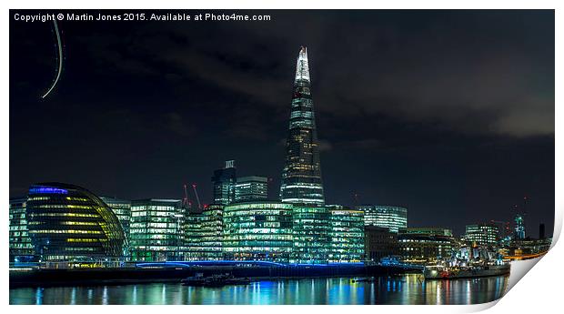  South Bank London City Lights Print by K7 Photography