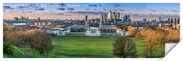  London City Skyline Greenwich Print by K7 Photography