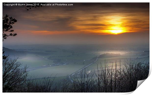 Mist over the Vale Print by K7 Photography