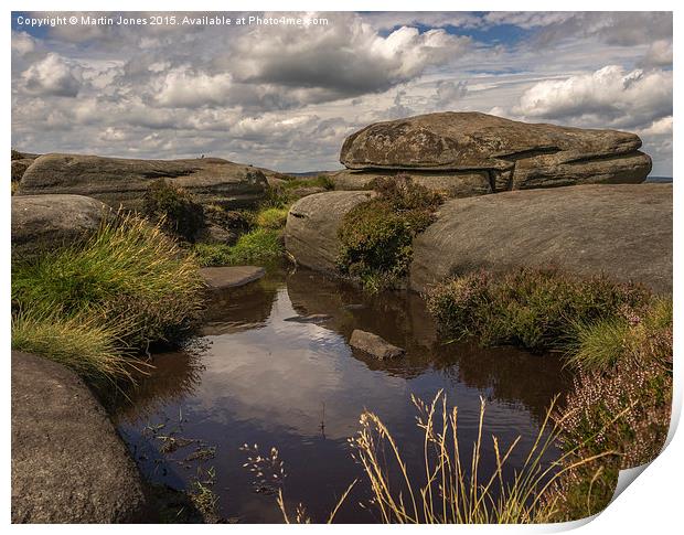  The pools of Stanage Edge Print by K7 Photography