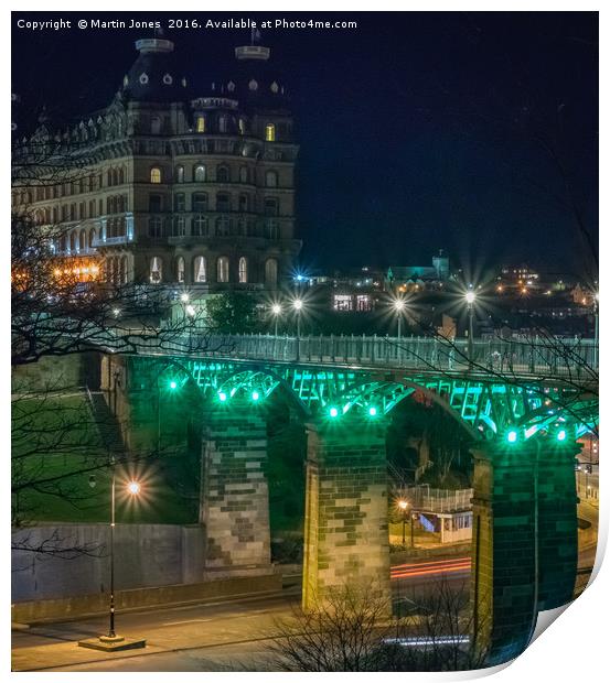 The Spa Bridge and the Grand Hotel, Scarborough. Print by K7 Photography