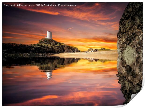 Morning light over LLanddwyn Island Print by K7 Photography