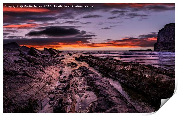 A Cornish Sunset Print by K7 Photography