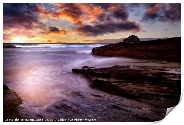 Cornish Coast at Trebarwith Print by K7 Photography