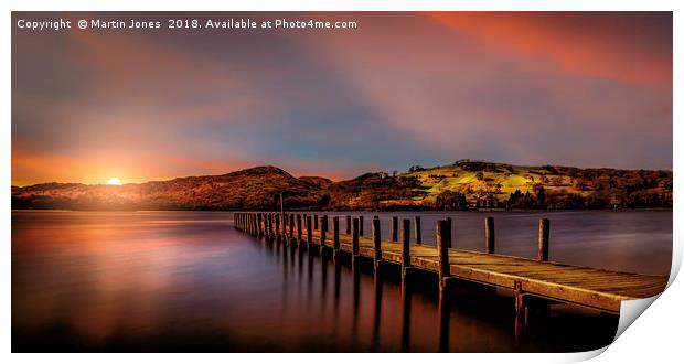 Coniston Water Sunset Print by K7 Photography