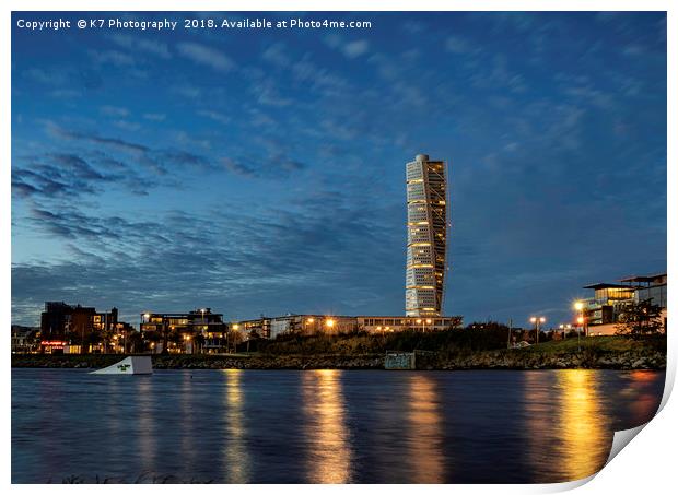 The Turning Torso, Malmo, Sweden Print by K7 Photography