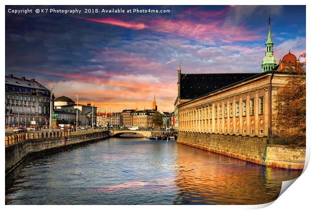 Slotholmens Kanal, Copenhagen, Denmark Print by K7 Photography