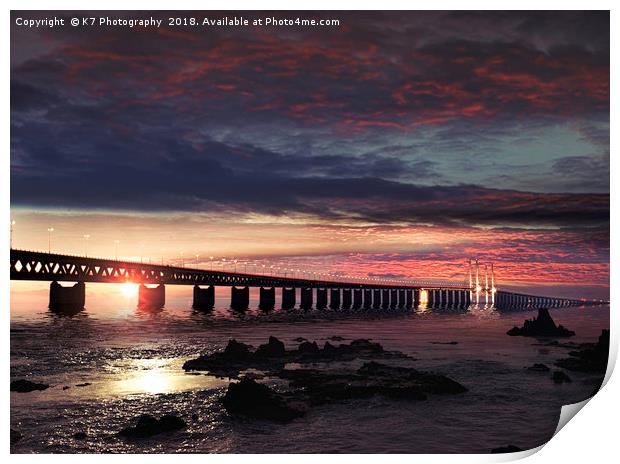 Evening over the Oresund  Print by K7 Photography