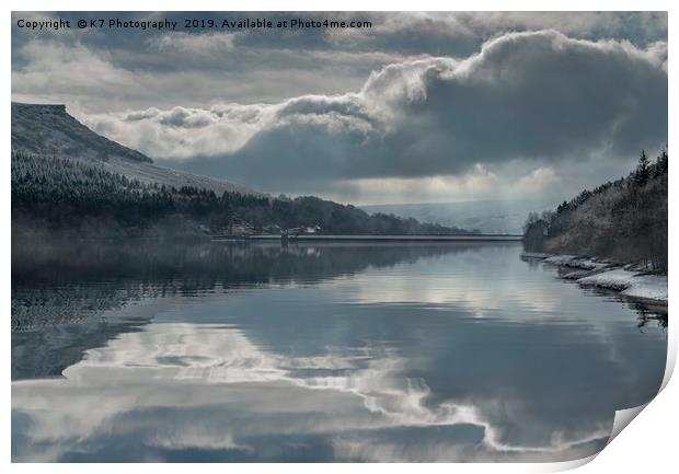 Ladybower Reservoir Reflections Print by K7 Photography