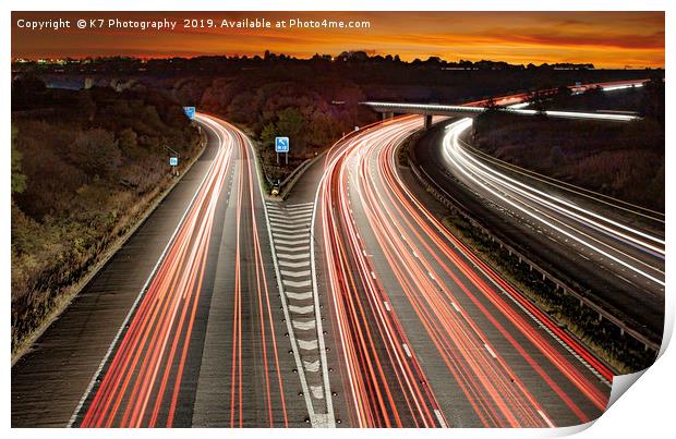 Motorway Madness Print by K7 Photography