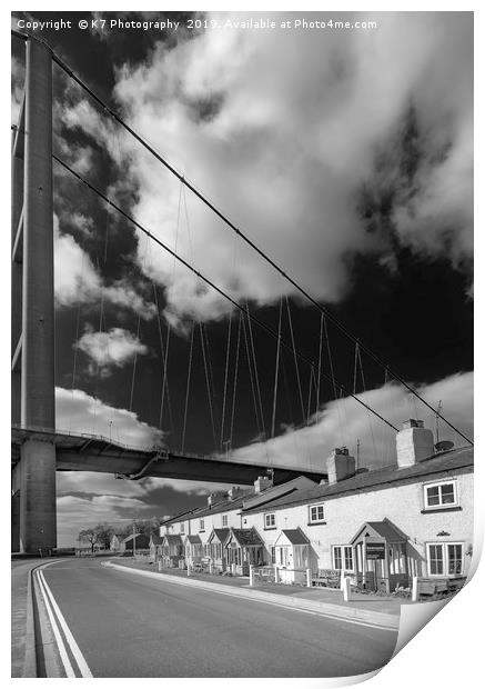 The Humber Bridge from Hessle Foreshore Print by K7 Photography