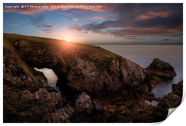 The Black Arch, Rhoscolyn, Anglesey. Print by K7 Photography