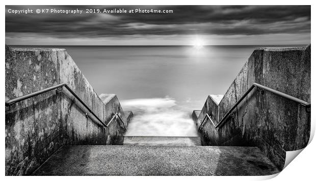 Sunrise from Marine Drive, Scarborough  Print by K7 Photography