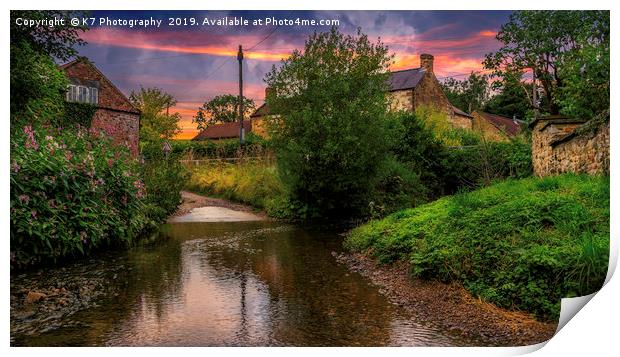 The Ford at Thirlby, North Yorkshire. Print by K7 Photography