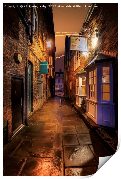 The Alleyways of Thirsk Print by K7 Photography
