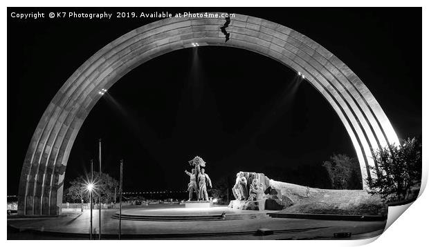 The Peoples' Freindship Arch, Kiev  Print by K7 Photography