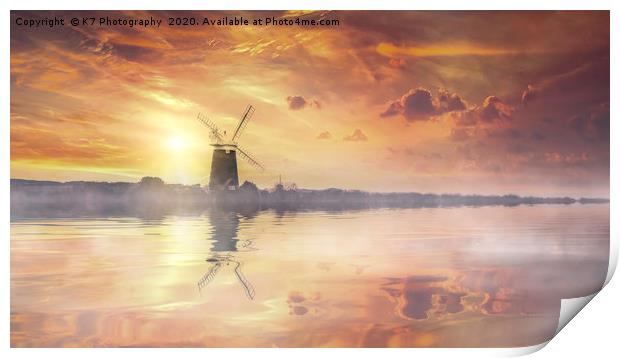 The Windmills of Your Mind Print by K7 Photography