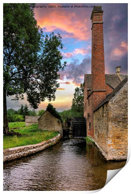 The water Mill, Lower Slaughter, Cotswolds Print by K7 Photography