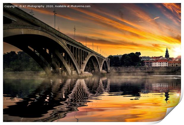 Dawn over Berwick Print by K7 Photography