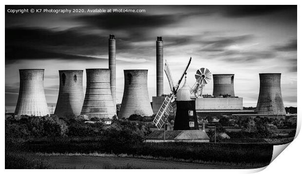A Tale of Two Power Stations Print by K7 Photography