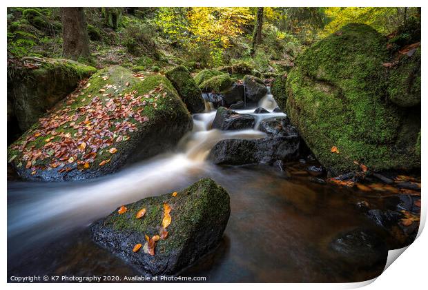 Autumn at Wyming Brook Print by K7 Photography