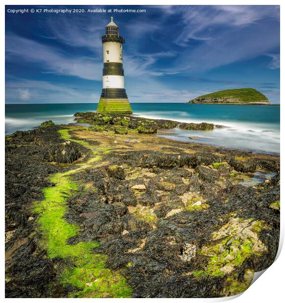 Penmon Lighthouse, Anglesey. Print by K7 Photography