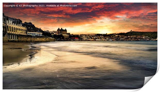 Scarborough Sunrise Print by K7 Photography