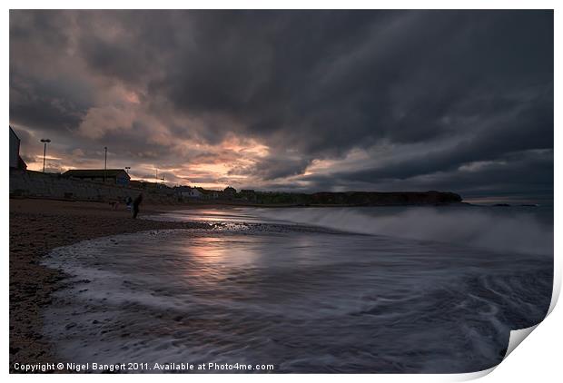 Eyemouth Sunset Print by Nigel Bangert