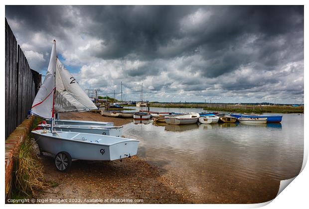 Sailboats Print by Nigel Bangert