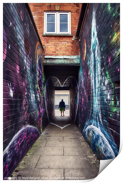 Graffiti Alley Print by Nigel Bangert