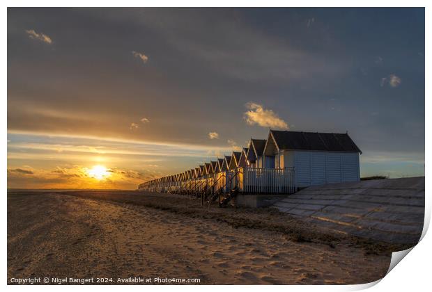 West Mersea Sunset Print by Nigel Bangert