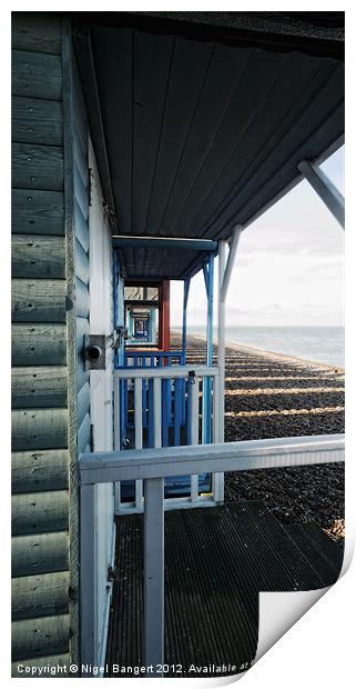 Beach Huts at Herne Bay Print by Nigel Bangert