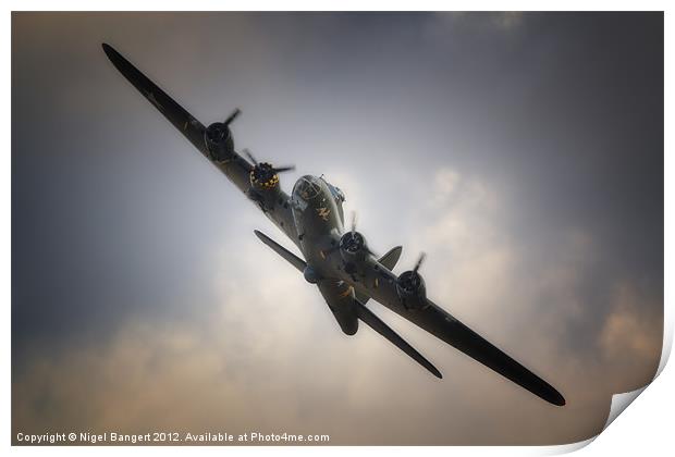 Sally B (Memphis Belle) Print by Nigel Bangert