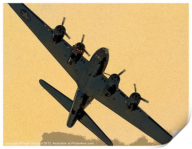 Sally B (Memphis Belle) Print by Nigel Bangert