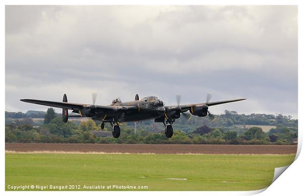 Lancaster Bomber EE139 Print by Nigel Bangert