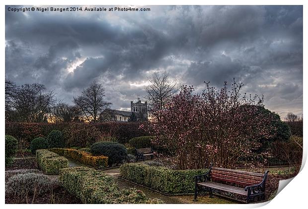  Waltham Abbey Gardens Print by Nigel Bangert