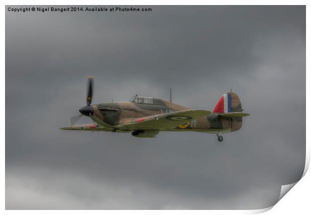   Mark 1 Hawker Hurricane Print by Nigel Bangert