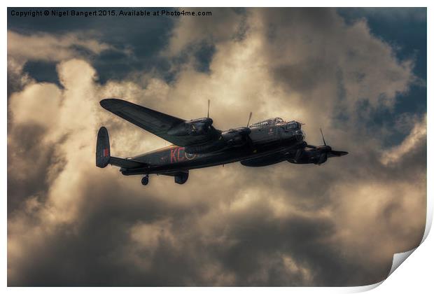  BBMF Lancaster Bomber Print by Nigel Bangert