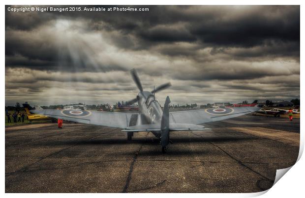  Reconnaissance Spitfire Take-Off Print by Nigel Bangert
